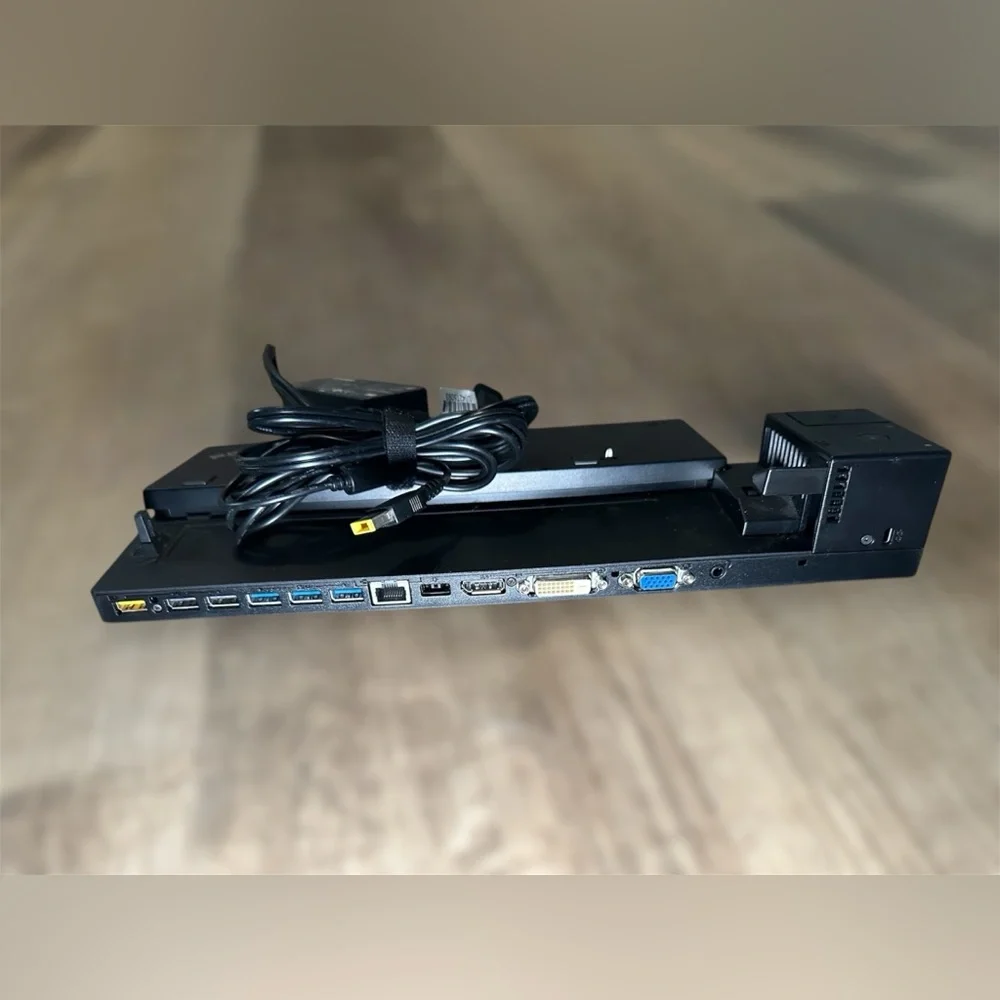 Lenovo Black Docking Station with Adapter